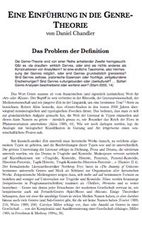 &Uuml;bersetzung, Daniel Chandler: &raquo;Einf&uuml;hrung in die Genre-Theorie&laquo;