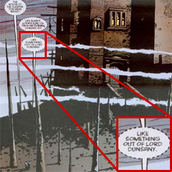 Detail mit Dunsany-Homage in »Lucifer« No. 28, S. 12 von Mike Carey (Text) und Dean Ormston (Illu) Copyright by Vertigo/DC