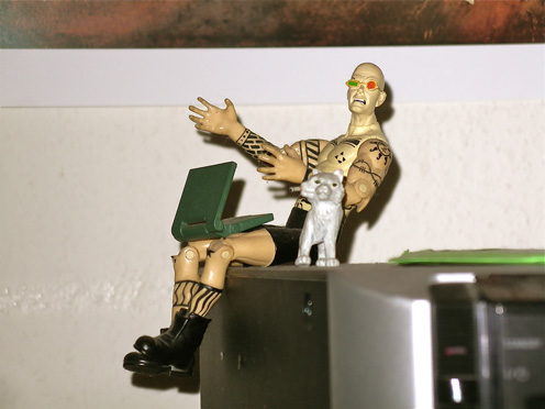 Spider Jerusalem auf Musik-Anlage.